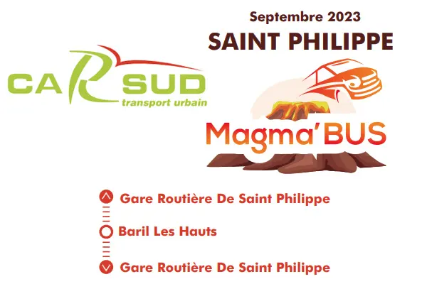 Ligne Magmabus : Gare de Saint-Philippe - Baril les hauts - Gare de Saint-Philippe