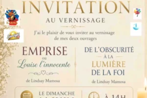 affiche de l'invitation au vernissage