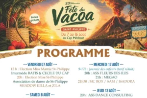 Vignette du programme de la fête du vacoa 2026