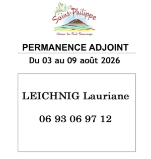 permanence adjoint du 03 au 09 aout 2026