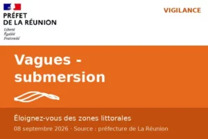 Vignette d'alerte vigilance orange pour vagues-submersion du 8 septembre 2026