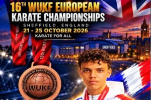 Pierrick Huet, médaillé aux championnats d'Europe de karaté WUKF 2026