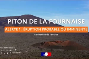 Alerte 1 au Piton de la Fournaise, fermeture de l'enclos